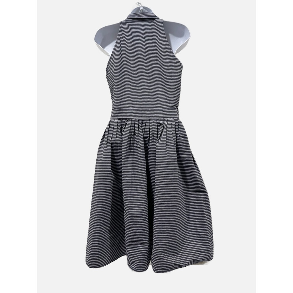 Michael Kors Size 0 XS classic striped belted blue and white dress with pockets - Picture 5 of 8